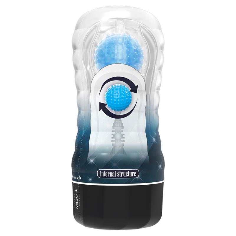 Planet Ball-Rolling Masturbator Cup Blue – Image 9