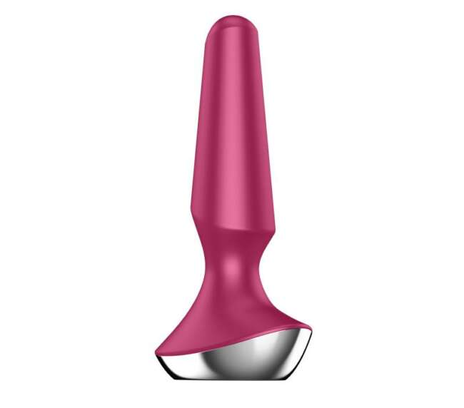 Plug-ilicious 2 Vibrating Butt Plug with Satisfyer Connect App Berry