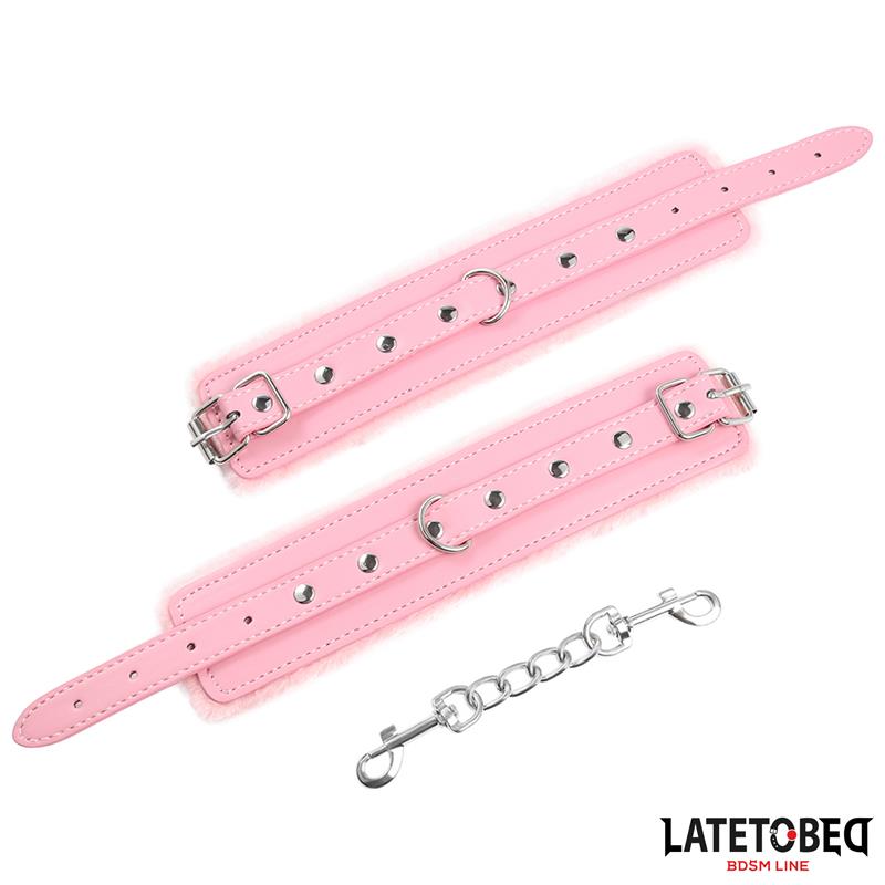 Premium Fur Lined Handcuffs Pink – Image 3