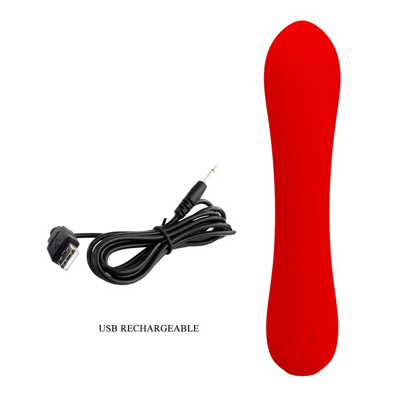 Prescott Vibrator USB Silicone Red – Image 7