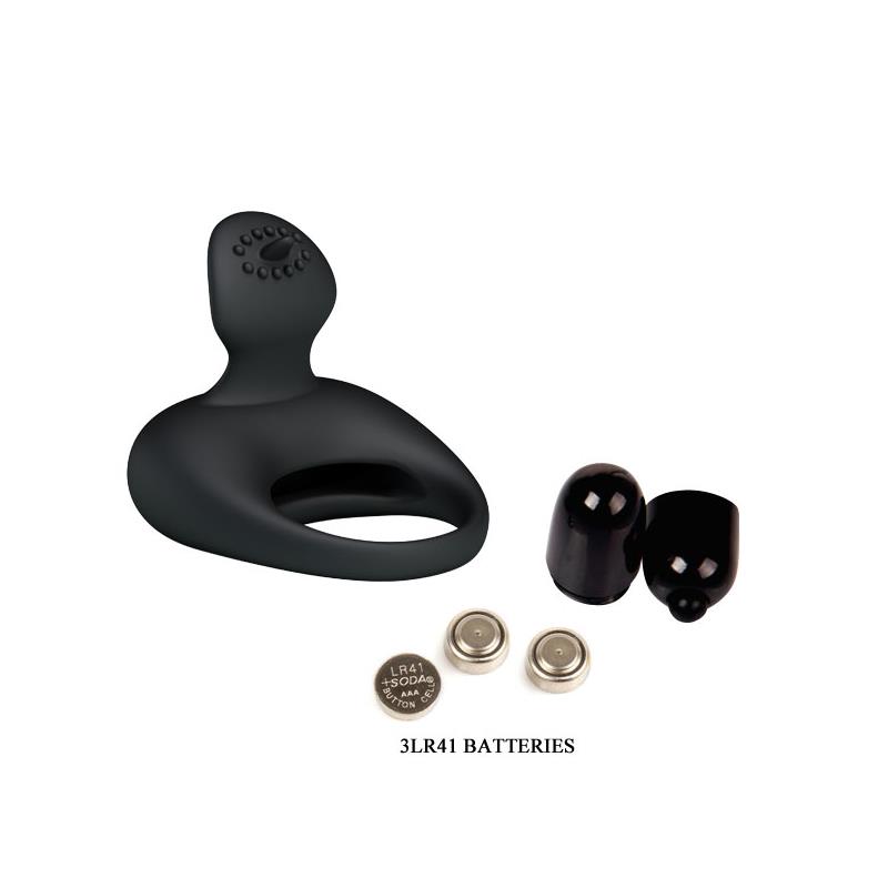 Pretty Love Anillo Vibrador Tonguo Negro – Image 6