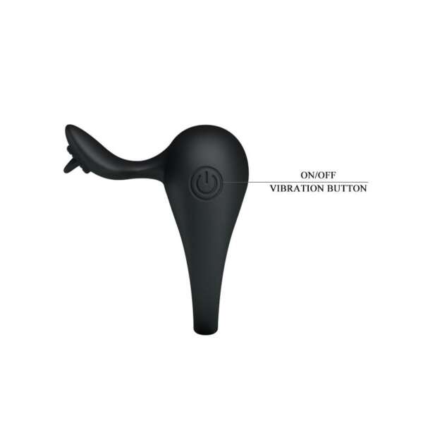 Pretty Love Anillo Vibrador Tonguo Negro – Image 7