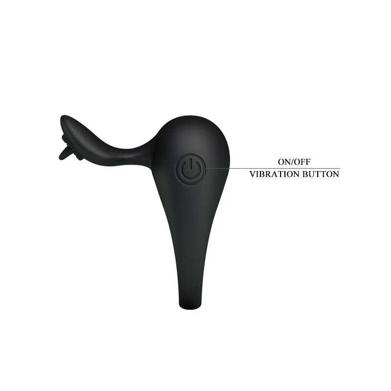 Pretty Love Anillo Vibrador Tonguo Negro – Image 7