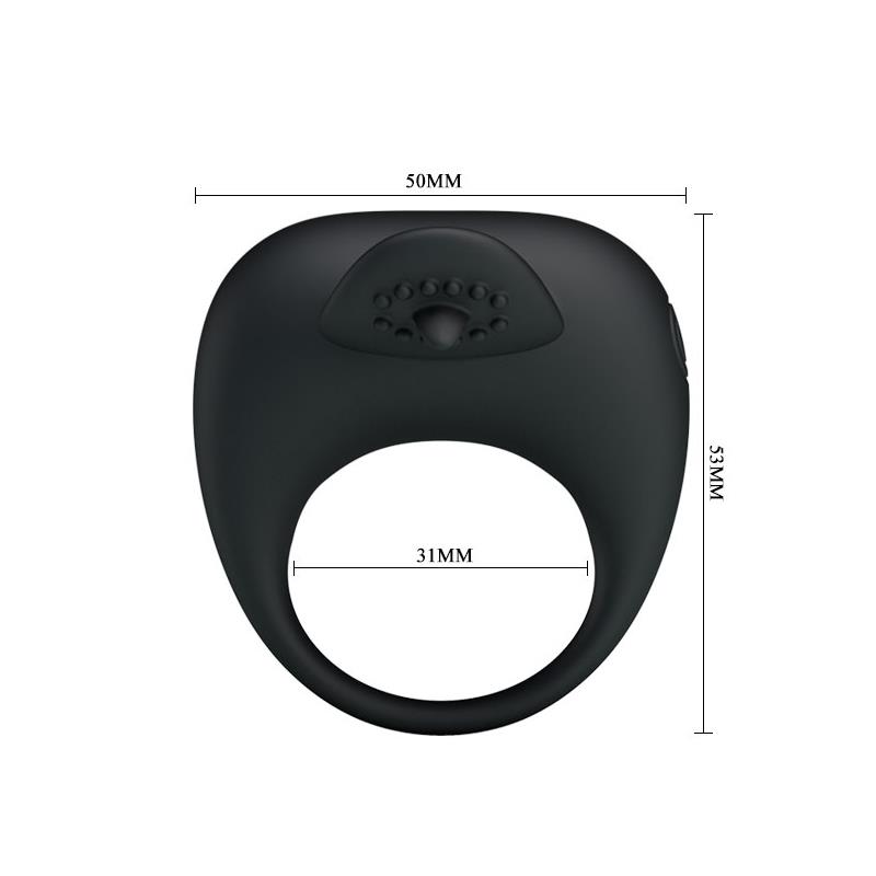 Pretty Love Anillo Vibrador Tonguo Negro – Image 9