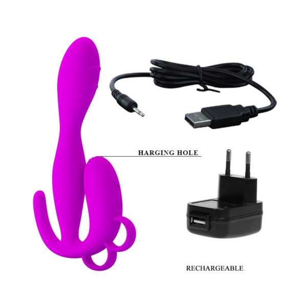 Pretty Love Butt Plug Flowery Purple – Image 9