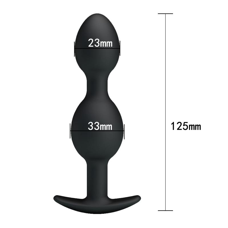 Pretty Love Silicone Anal Balls Black – Image 7