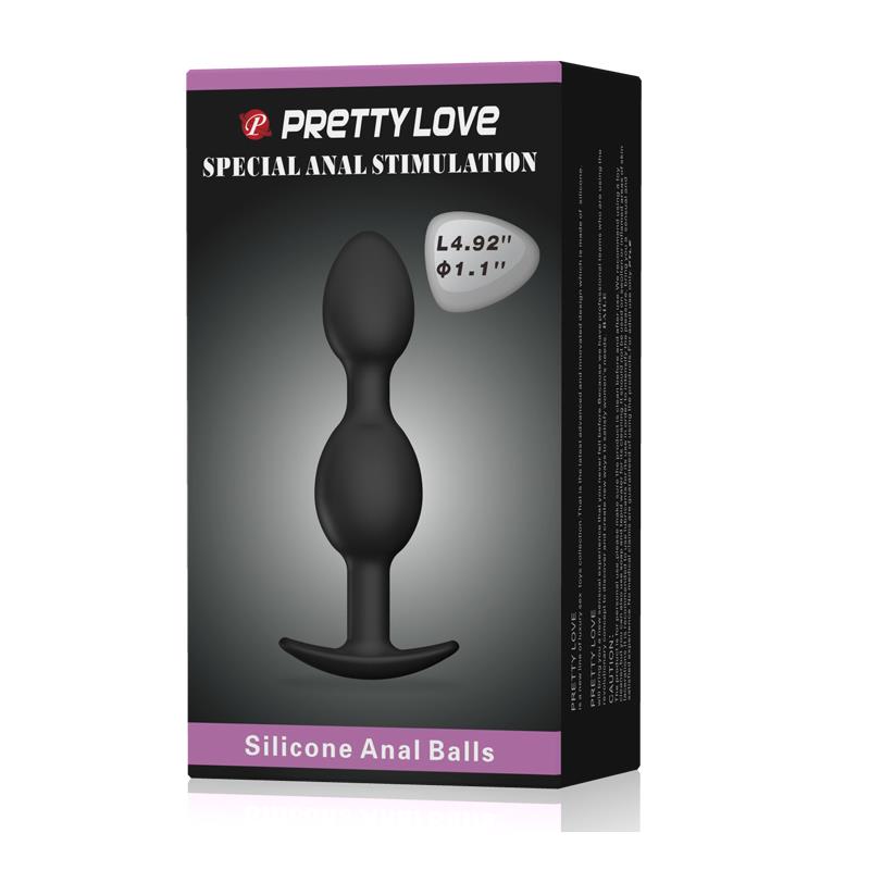 Pretty Love Silicone Anal Balls Black – Image 8