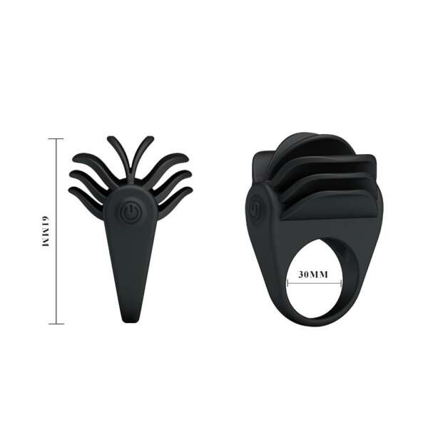 Pretty Love Vibrating Cock Ring Chester Black – Image 3