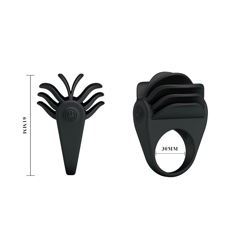 Pretty Love Vibrating Cock Ring Chester Black – Image 3