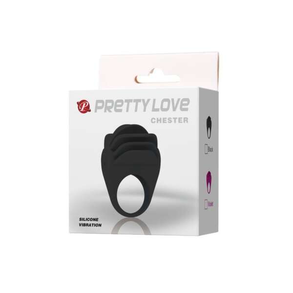 Pretty Love Vibrating Cock Ring Chester Black – Image 8