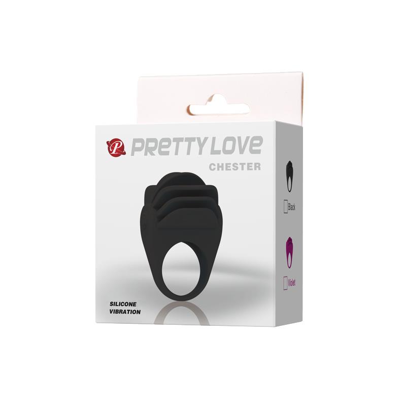 Pretty Love Vibrating Cock Ring Chester Black – Image 8