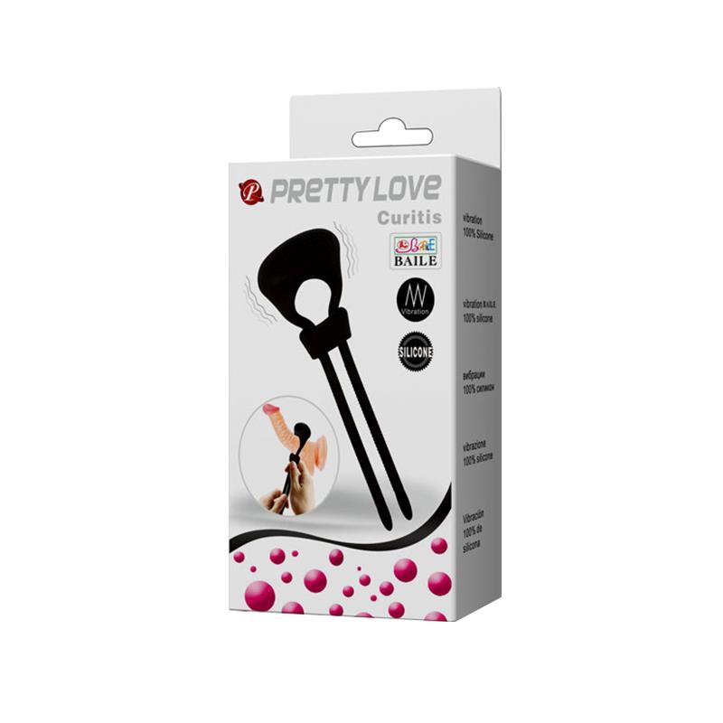 Pretty Love Vibrating Cock Ring Curitis Black – Image 5