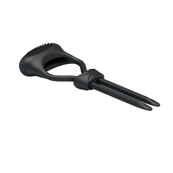 Pretty Love Vibrating Cock Ring Curitis Black – Image 6