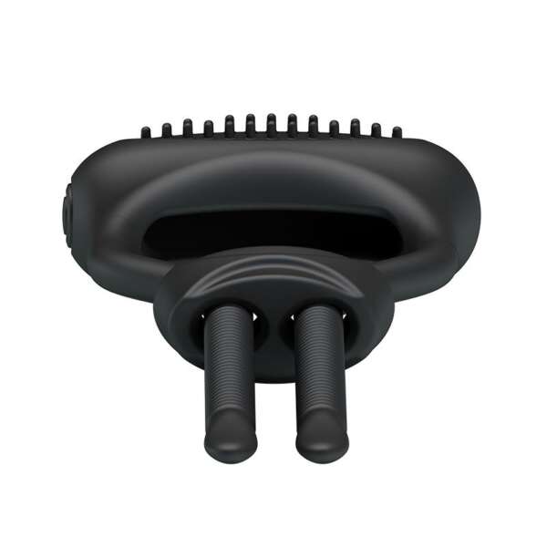 Pretty Love Vibrating Cock Ring Curitis Black – Image 7