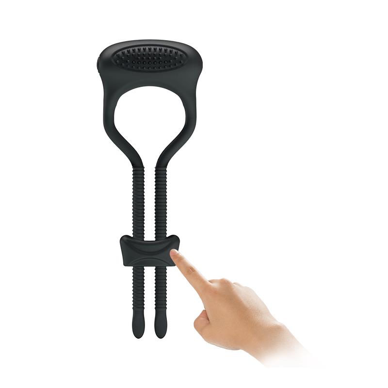 Pretty Love Vibrating Cock Ring Curitis Black – Image 8