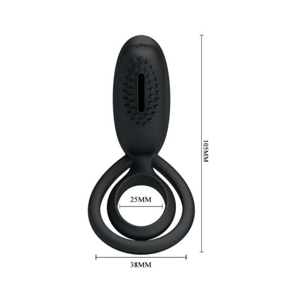 Pretty Love Vibrating Cock Ring Esther Black – Image 6