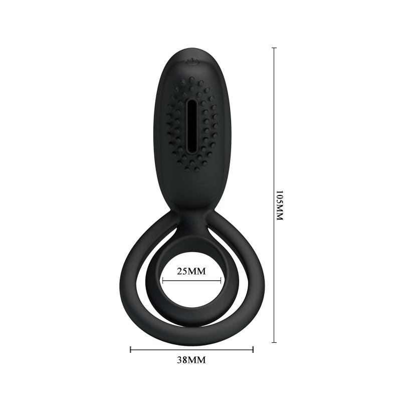 Pretty Love Vibrating Cock Ring Esther Black – Image 6