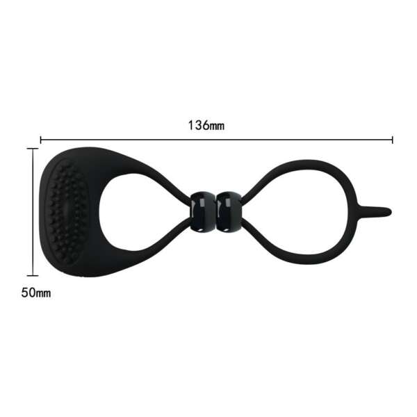 Pretty Love Vibrating Cock Ring Locker Black – Image 5