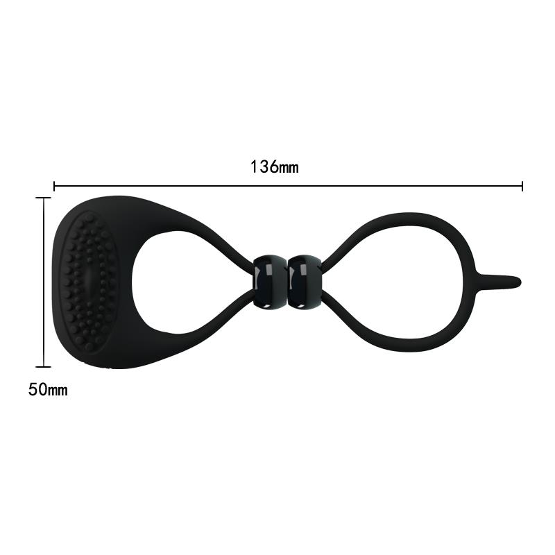 Pretty Love Vibrating Cock Ring Locker Black – Image 5