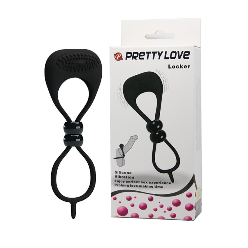 Pretty Love Vibrating Cock Ring Locker Black – Image 6