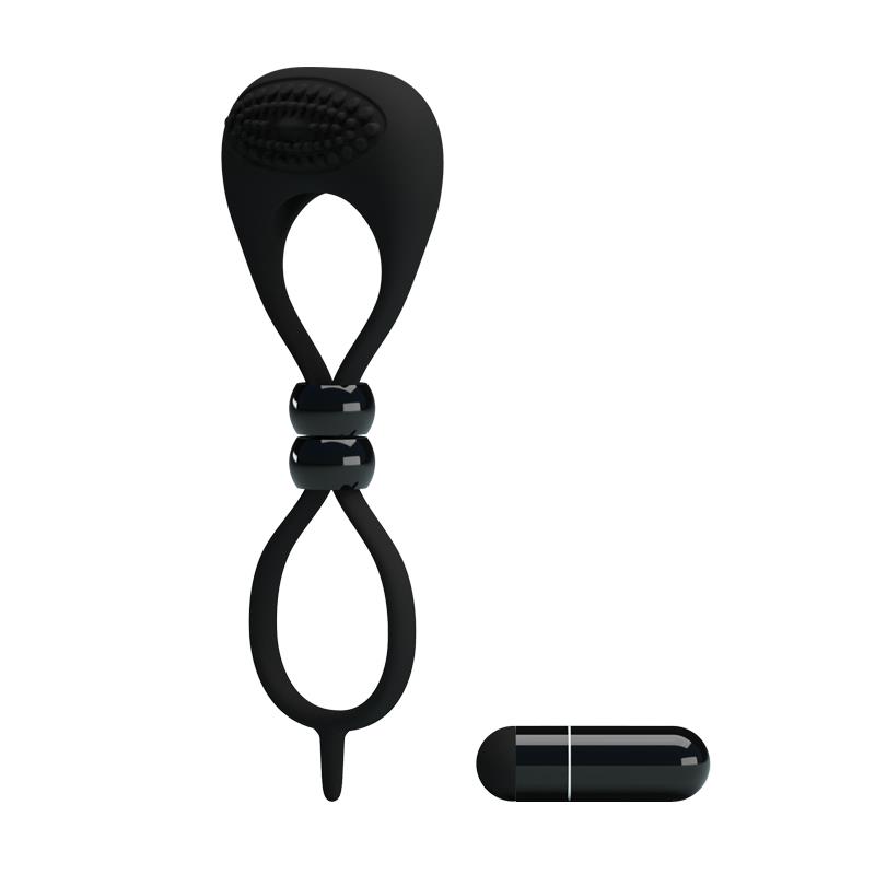 Pretty Love Vibrating Cock Ring Locker Black – Image 7