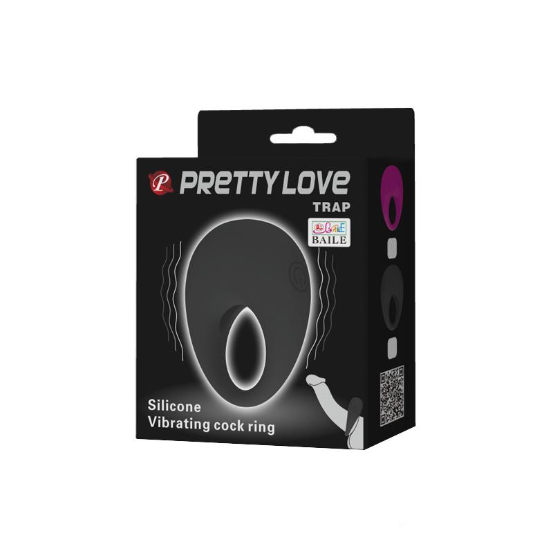 Pretty Love Vibrating Cock Ring Trap Black – Image 3