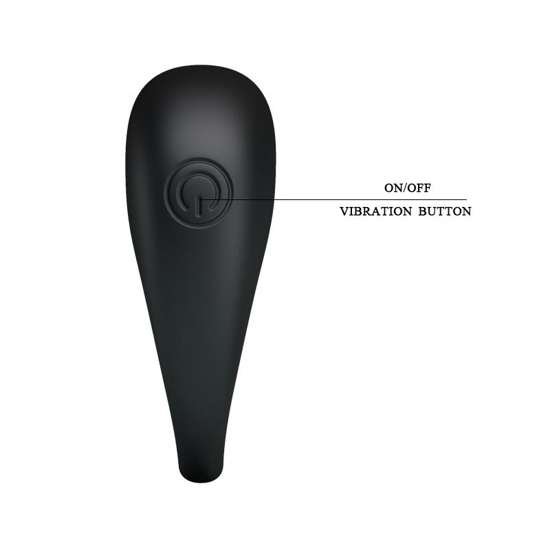 Pretty Love Vibrating Cock Ring Trap Black – Image 5