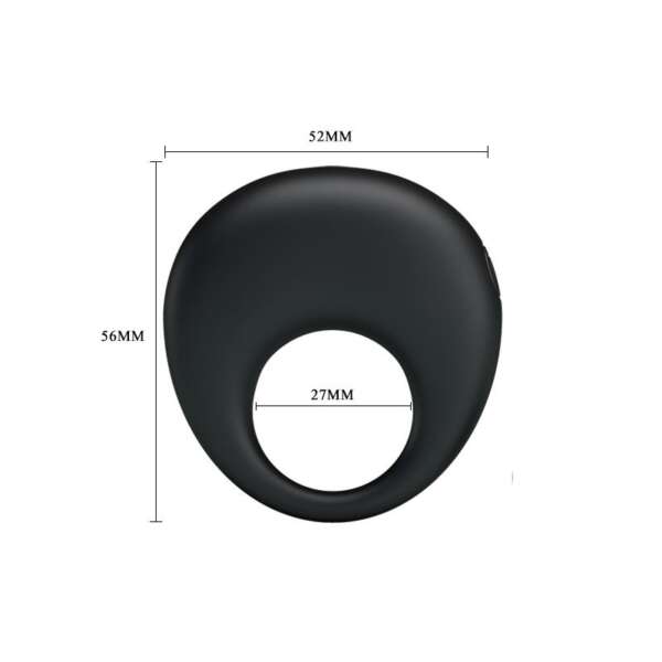 Pretty Love Vibrating Cock Ring Trap Black – Image 7