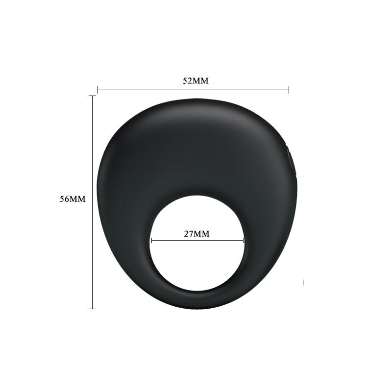 Pretty Love Vibrating Cock Ring Trap Black – Image 7