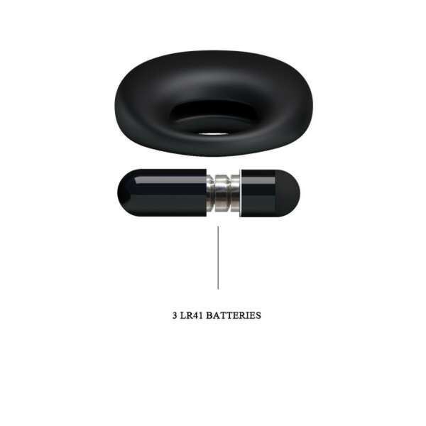 Pretty Love Vibrating Cock Ring Trap Black – Image 8