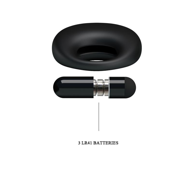 Pretty Love Vibrating Cock Ring Trap Black – Image 8