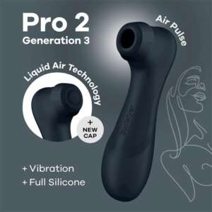 Pro 2 Gener 3 Liquid Air Technology Suction and Vibration Black
