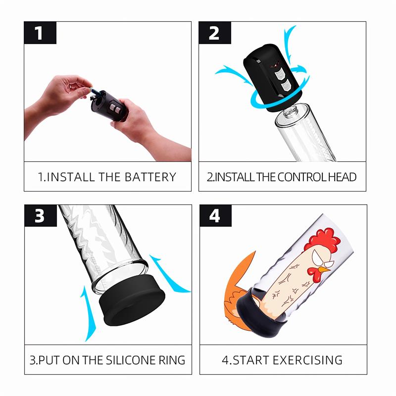 PSX10 Automatic Penis Pump Crystal – Image 4