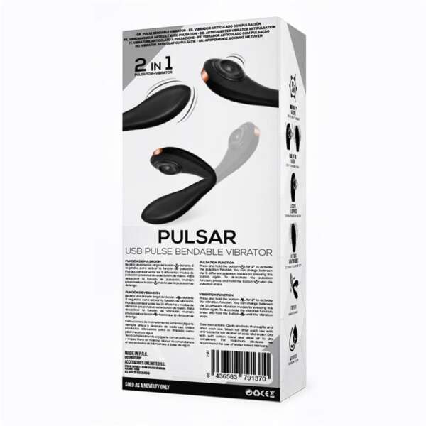 Pulsar Articulated Skeleton Vibrator with Pulsation Silicone USB – Image 9