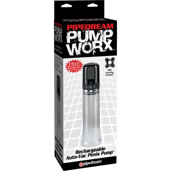 Pump Worx Rechargeable Auto-Vac Penis Pump Black – Image 4