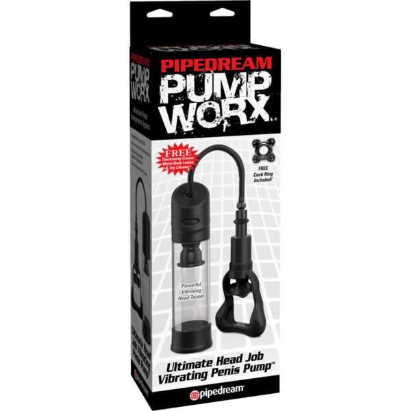 Pump Worx Ultimate Head Job Vibrating Penis Pump Black – Image 5