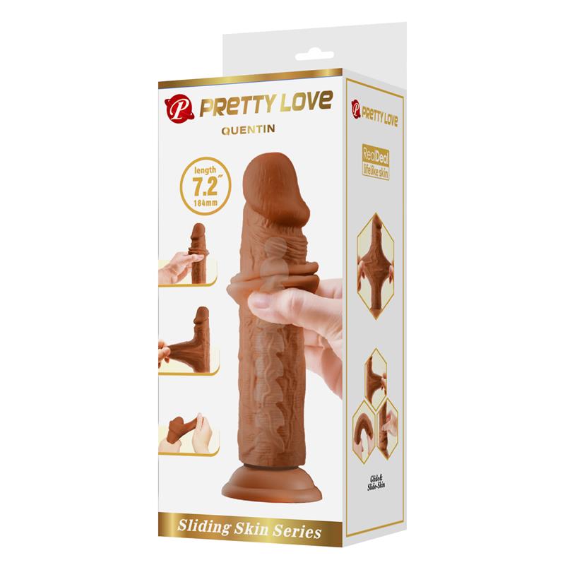 Quentin Dildo with Sliding Skin-Retractil 18.4 cm – Image 3