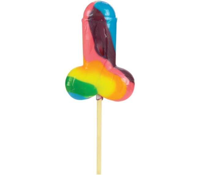 Rainbow Penis Shaped Lollipop