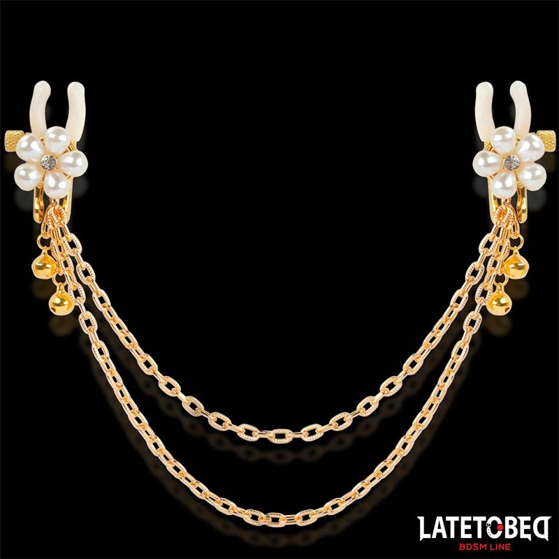 Rearl nipple clamps with Chain – Image 3