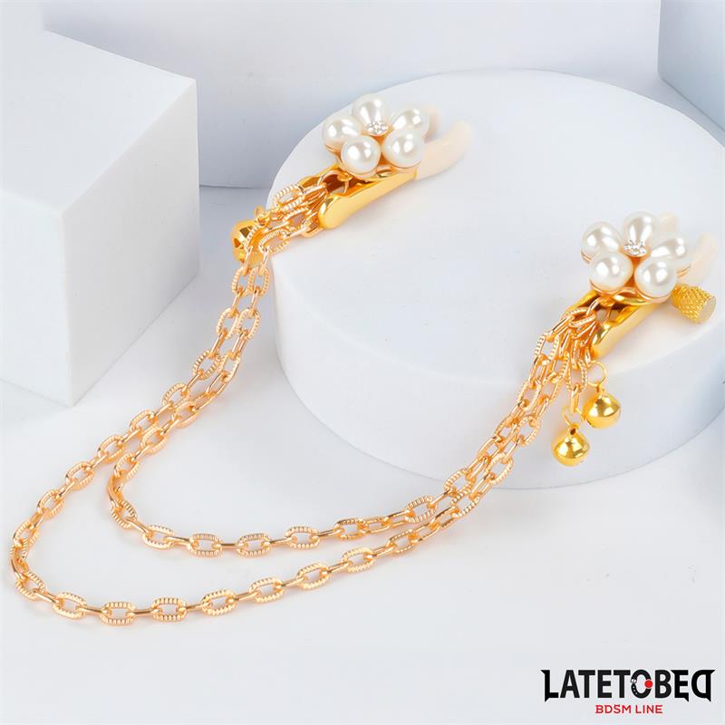 Rearl nipple clamps with Chain – Image 5