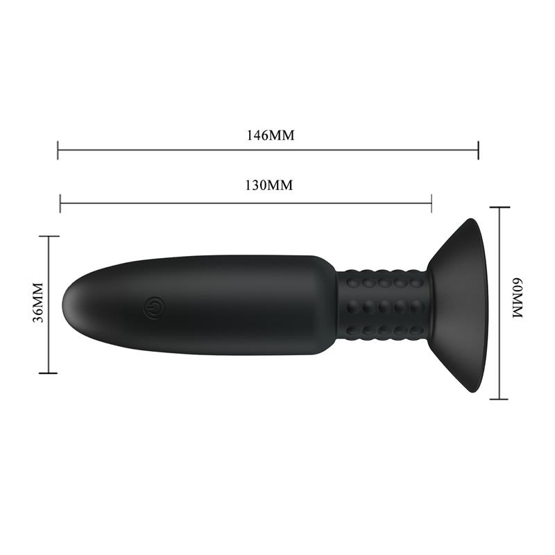 Remote-Controlled Anal Plug with Vibration and Rotation - USB - Image 4