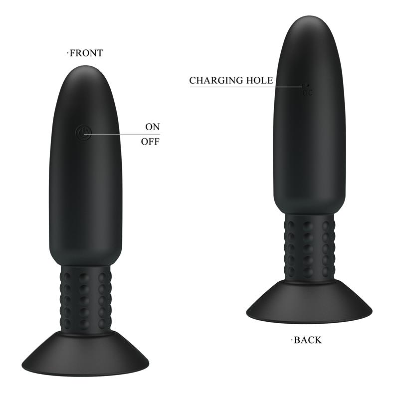 Remote-Controlled Anal Plug with Vibration and Rotation - USB - Image 10