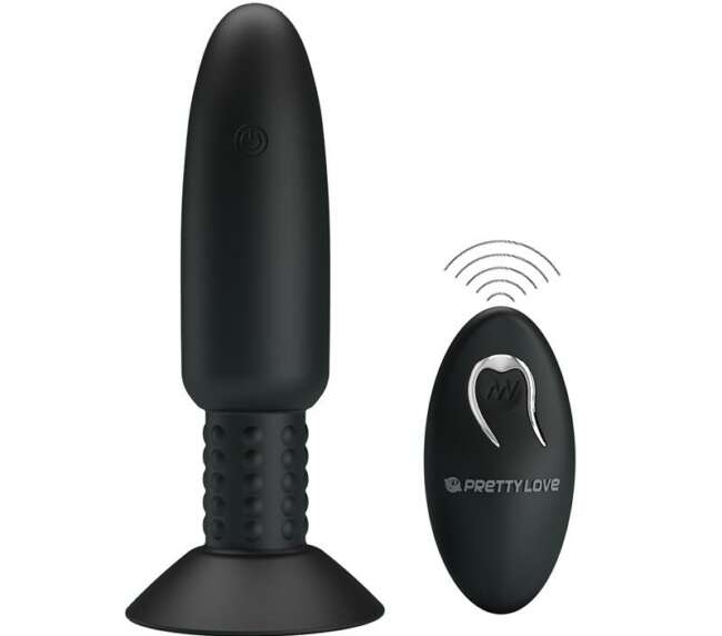 Remote-Controlled Anal Plug with Vibration and Rotation - USB