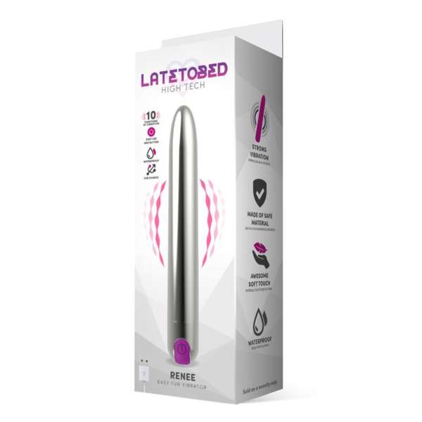 Renee Vibe 10 Vibrating Functions 18,5 cm USB Silver – Image 4