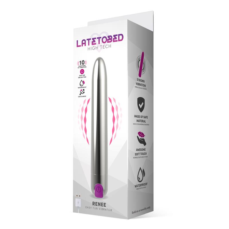 Renee Vibe 10 Vibrating Functions 18,5 cm USB Silver – Image 4