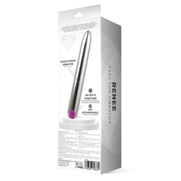 Renee Vibe 10 Vibrating Functions 18,5 cm USB Silver – Image 7