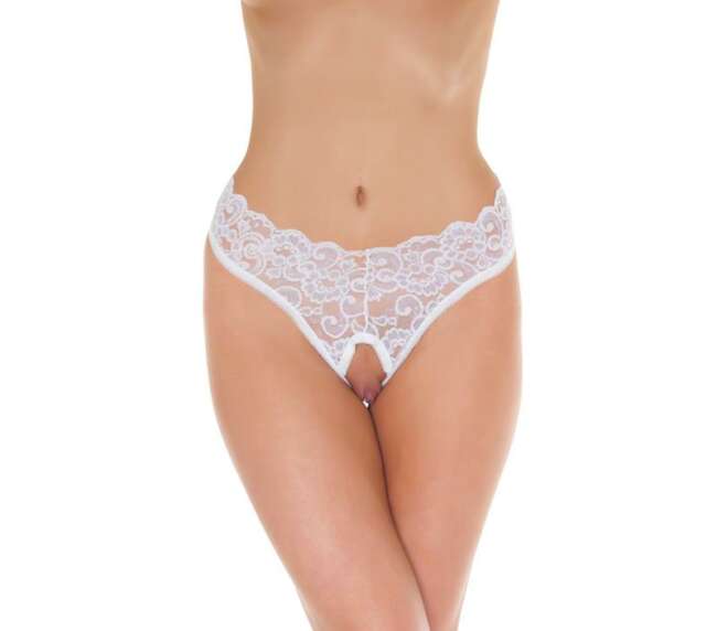 Open G-String White One Size