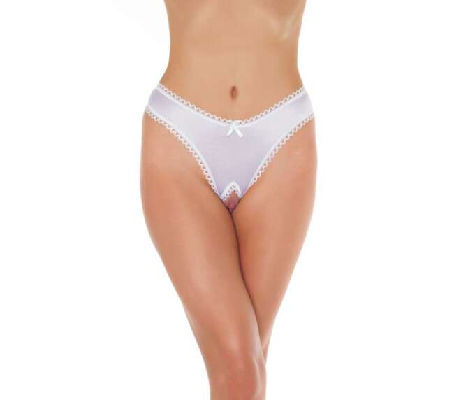 Open G-String White One Size