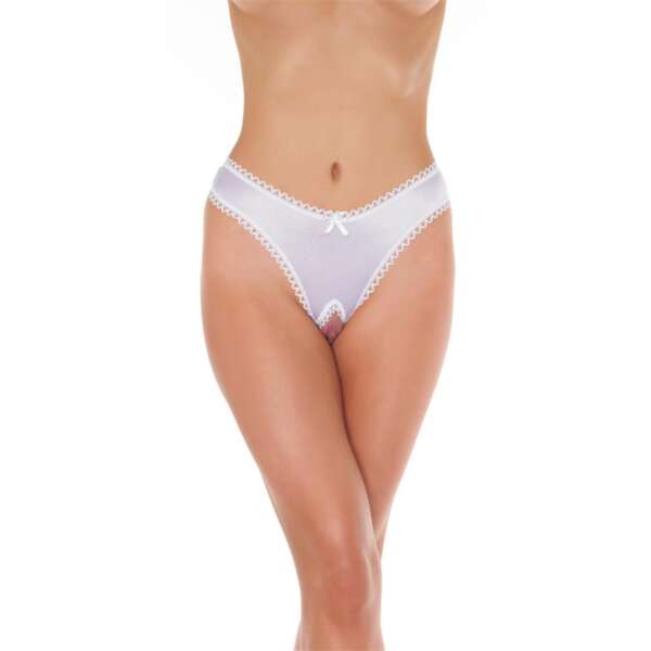Open G-String White One Size