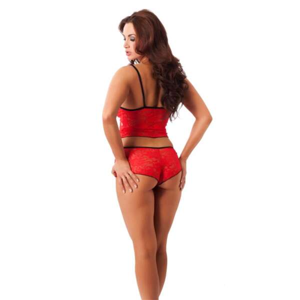 Top and Hotpants Red One Size – Image 3